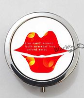 BlackKey Live Every Moment 3-Compartment Decorative Pocket Gift Box Case Organizer for Pill, Color 1 -1509