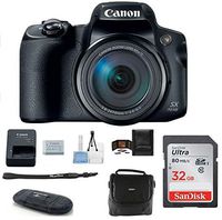 Canon PowerShot SX70 HS Digital Camera Bundle, Includes: 32GB SDHC Class 10 Memory Card, Camera Bag + More.
