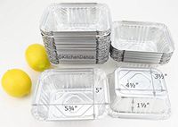 Disposable Aluminum 1 lb. Foil Oblong Carry Out Pan without Lids- Case pack of 1000#220NL