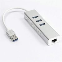 3-Port USB 3.0/Type-c HUB with Gigabit Ethernet Converter Gigabit Ethernet Port for Windows XP Vista Win7/8 Mac OS