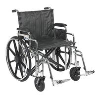 Drive Sentra Extra Heavy Duty Wheelchair, Detachable Desk Arms, Swing Away Footrests, 22" Seat, Model - STD22DDA-SF