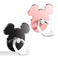 Cell Phone Ring Holder (2 Pack) High Viscosity Finger Stand Grip Reusable Washable 360 Rotation Universal Smartphone Kickstand Compatible for iPhone ipad Samsung Google HTC Most (BlackRosegold)