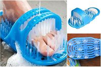 1-Pc Gorgeous Popular Clean Brush Massager Slippers Hard Dead Unisex Skin File Scrubber Bath Shoe Colors Blue