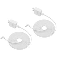 Aobelieve Outdoor Charging Cable with Power Adapter for Arlo Pro, Pro 2, and Arlo Go Camera (20 ft, 2 Pack)
