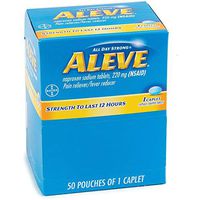 Aleve 90010 Aleve Pain Relief Caplets Packs Single Dose 50/BX Blue