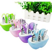 Pedicure Kit Nail with Apple Design,Manicure Set Nail Clippers Set Stainless Steel Personal Manicure (Blue)