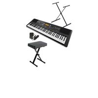 Yamaha PSREW300SA 76-Key Portable Keyboard Bundle with Stand, Bench and Power Supply