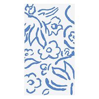Caspari Matisse Paper Guest Towel Napkins in Blue - Two Packs of 15
