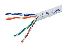 Monoprice 1000ft Cat5e Bulk Bar Copper UTP 24AWG Solid CMR ETL - White
