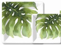 Oasis Leaf 7 inch Square Paper Plates