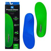 Powerstep Men and Women Pinnacle High Orthotic Inserts, Green, Men's 8-8.5, Women's 10-10.5