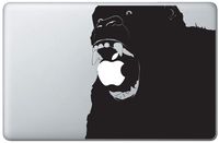 King Kong Eating Apple Logo Vinyl Decal Decorative Sticker Skin for Macbook 13" inch Pro Air Retina Laptop Design Pattern Artwork by Trendy Accessories