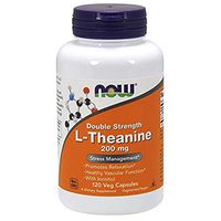 Now Foods L-Theanine Veg Capsules, 200 mg - 120 ct (Pack of 2)