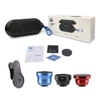 SIRUI 3in1 Lens Kit for Mobile Phones (18mm Wide Angle, 170° Fisheye, 60mm Portrait) made of German Schott Glass and Aluminium Housing