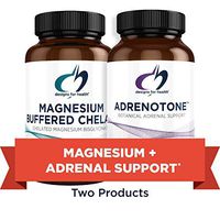 Designs for Health Magnesium + Adrenal Support Duo - Magnesium Buffered Chelate + Adrenotone Adaptogenic Herbs and Nutrients (2 Product Set)