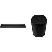 Sonos Playbar - The Mountable Sound Bar for TV, Movies, Music, and More - Black Bundle with Sonos One (Gen 2) - Voice Controlled Smart Speaker with Amazon Alexa Built-in - Black