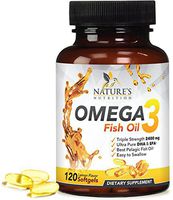Omega 3 Fish Oil Supplement, 2400mg, High EPA & DHA, Triple Strength Support for Heart, Brain, Joint & Immune Health for Men & Women, Non-GMO & Gluten Free, Lemon Flavor - 120 Softgels