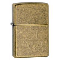 Personalized Zippo Antique Brass Fathers Day Lighter