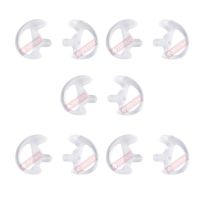 YEHTEH Earmold Replacement Flexible Silicone Earplug, Open Ear Insert for Two Way Radio Acoustic Tube Earpiece. (White, Small,5 Pairs)