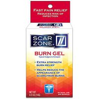 Scar Zone Burn Pain Relief Gel, Extra Strength Topical Analgesic, Skin Care Treats Minor Cuts, Burns and Abrasions, 0.5 Ounce