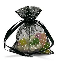 Black Polka Dots Favor Bags 6" X 9" | Quantity: 30