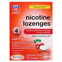 Rite Aid Cherry Nicotine Lozenges, 4mg - 72 Lozenges | Quit Smoking Products