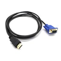 Liobaba 1.5M/16FT Gold HDMI Male to VGA Male 15 Pin Video Adapter Cable 1080P 6FT for TV DVD Box
