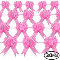 Star Quality Elegant Pull Bow for Gift Package | Solid Color Gift Decoration Bow Great for Wedding, Birthday and Parties (5 Inch, Hot Pink)