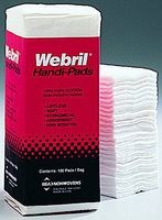 Webril Cotton Beauty Skin Care Pads 4" x 4" Double Folded - 100 Pack (20)