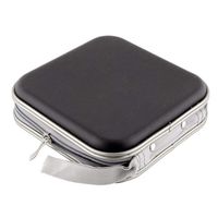 Fatcolo 40 Disc DVD VCD DJ Storage Album Bag Hard Box Double side DVD storage case (black)