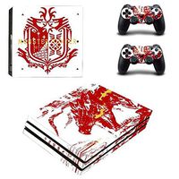 Skin Sticker - Monster Hunter World PS4 Pro Skin Sticker Cover for Sony Playstation 4 Pro Console&Controllers for PS4 Slim Skin, PS4 Pro Skin, Ps4 Skin Sticker A293
