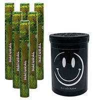 Herb Airtight Container Fresh Kettle with Cyclones Natural Hemp Cones 6 Count DC Crafts Nation- Happy Face