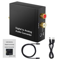 DAC Digital to Analog Audio Converter, Golden^Li DAC Digital SPDIF Optical /Coaxial to Analog 3.5mm L/R RCA Converter Toslink Optical to Jack Audio Adapter for PS3 Xbox HD DVD PS4 Amps Apple TV