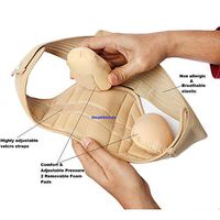 Healthnode(TM) Inguinal Hernia Belt for Men Post Surgery Hernia Pain Relief Truss Brace for Double Inguinal Superior Comfort & Adjustable Pressure 2 Removable Foam Pads (Beige, Large)