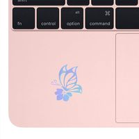 USCLIFESYLE Symbol Butterfly Flower (Black) (Set of 2) Premium Waterproof Vinyl Decal Stickers for Laptop MacBook Phone Tablet Helmet Car Window Bumper Mug Tuber Cup Door Wall Decoration