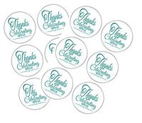 90 Teal Thank You for Celebrating 1.5inch Round Party Favor Stickers/Envelope Seals/Favor Decorations