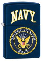 Zippo Lighter: United States Navy Logo - Navy Matte 76926