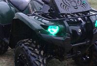 Yamaha Grizzly 500 700 Halos rings lights set 2 - Green led light angel eye