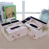 T-ZJHC Multi-Function Tissue Box Desktop Living Room Coffee Table Remote Control, Pink Camellia, Trumpet (20 16.5 9.5 11)