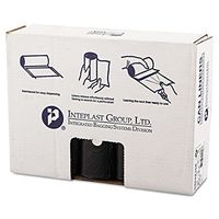 Inteplast S404816K High-Density Can Liner, 40 x 48, 45gal, 16mic, Black, 25/Roll, 10 Rolls/Carton