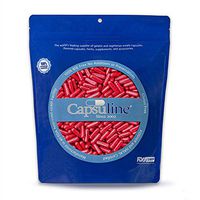 Colored Size 00 Empty Gelatin Capsules by Capsuline - Red/Red 1000 Count |Kosher & Halal Certified |Gluten Free