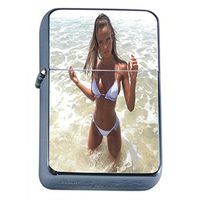 Bali Pin Up Girls Indonesia Flip Top Dual Torch Lighter S8 Smoking Cigarette