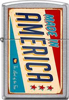 Zippo Made in America Sign Retro Rusted Street Chrome Windproof Lighter New