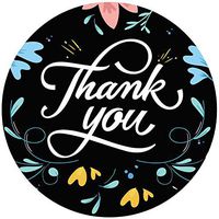 Thank You Stickers Roll |1.5 inches 500 Count Adhesive Round Labels | Small Business,Packages, Baby Showers, Weddings, Graduations, Birthdays