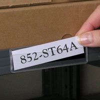 STORE SMART - Clear Plastic Shelf Tag/Label Holder - Magnetic Back - 1" x 4" - Open Long Side - 25-Pack - PESPC2432LM-25