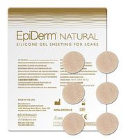 Epi-Derm Epi-Tabs - .75 in - (6) (Natural Circles) Silicone Scar Sheets from Biodermis