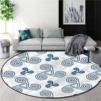 RUGSMAT Celtic Round Kids Rugs,Triskel Celtic Art Living Room Bedroom Study Soft Carpet Diameter-24