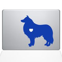 The Decal Guru I Love My Collie Decal Vinyl Sticker, 13" MacBook Air, Dark Blue (1475-MAC-13A-DB)
