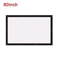 BigFamily Projector Screen, 80" Inches 16:9 Portable HD Indoor Outdoor Home Cinema Theater Projection Screen (Anti-Crease, Easy to Clean)