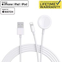 2 in 1 Wireless Charger for Apple Watch and iPhone Charger Cable 3.3ft/1m Portable Charging Cable Compatible with for Apple Watch Series 4/3/2/1& iPhoneXR/XS/XS Max/X/8/8Plus iWatch Charger-White
